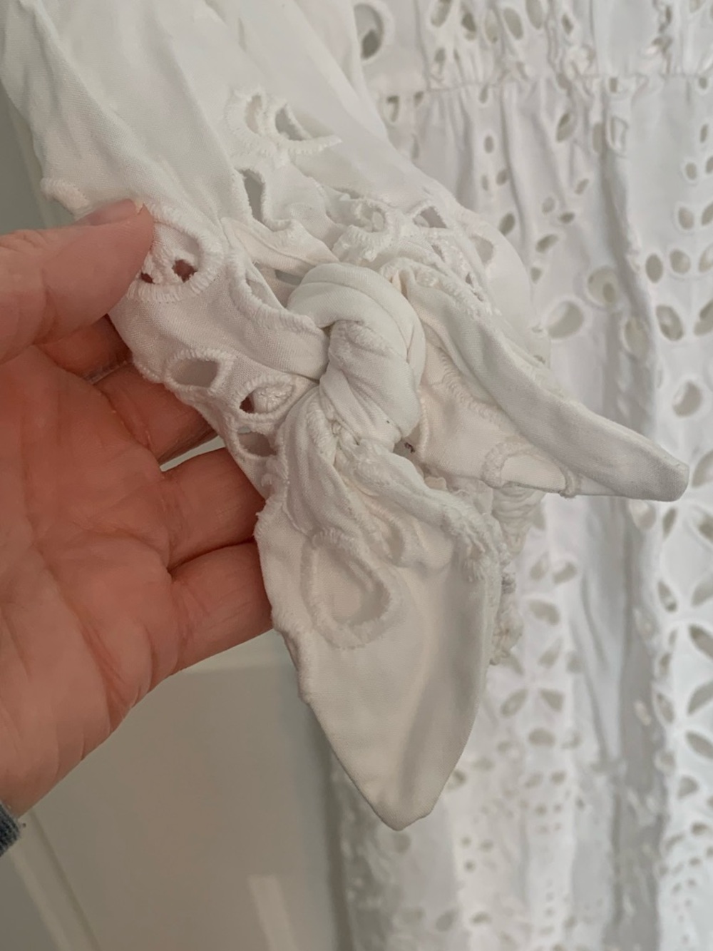 Lilly Pulitzer Amrita Midi Dress Resort White Soiree Eyelet Size 14-No Slip/Belt - Picture 6 of 8